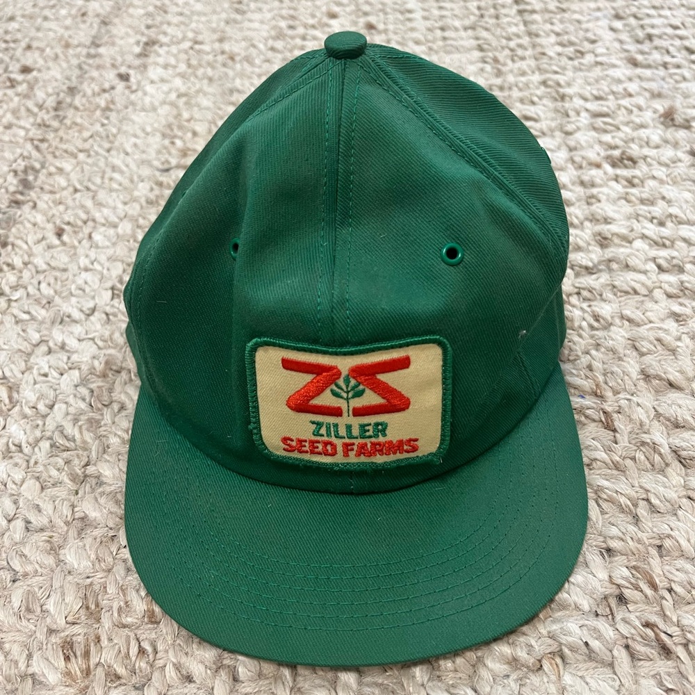 Vintage Zeller Seed Farms green and red hat